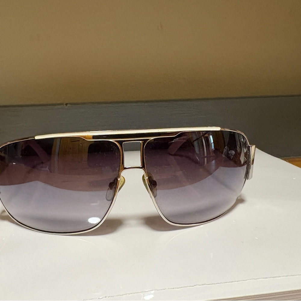 Guess Gold and Black Men's Sunglasses